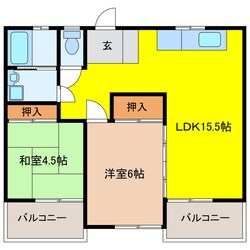 鷹匠ハイツの物件間取画像